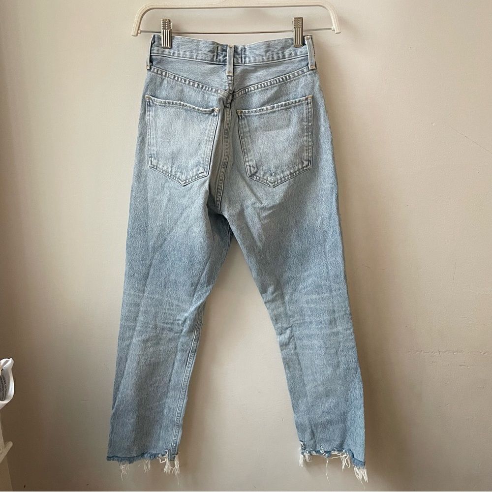 AGOLDE Riley High Rise Straight Crop Jeans Doubt - Picture 7 of 9